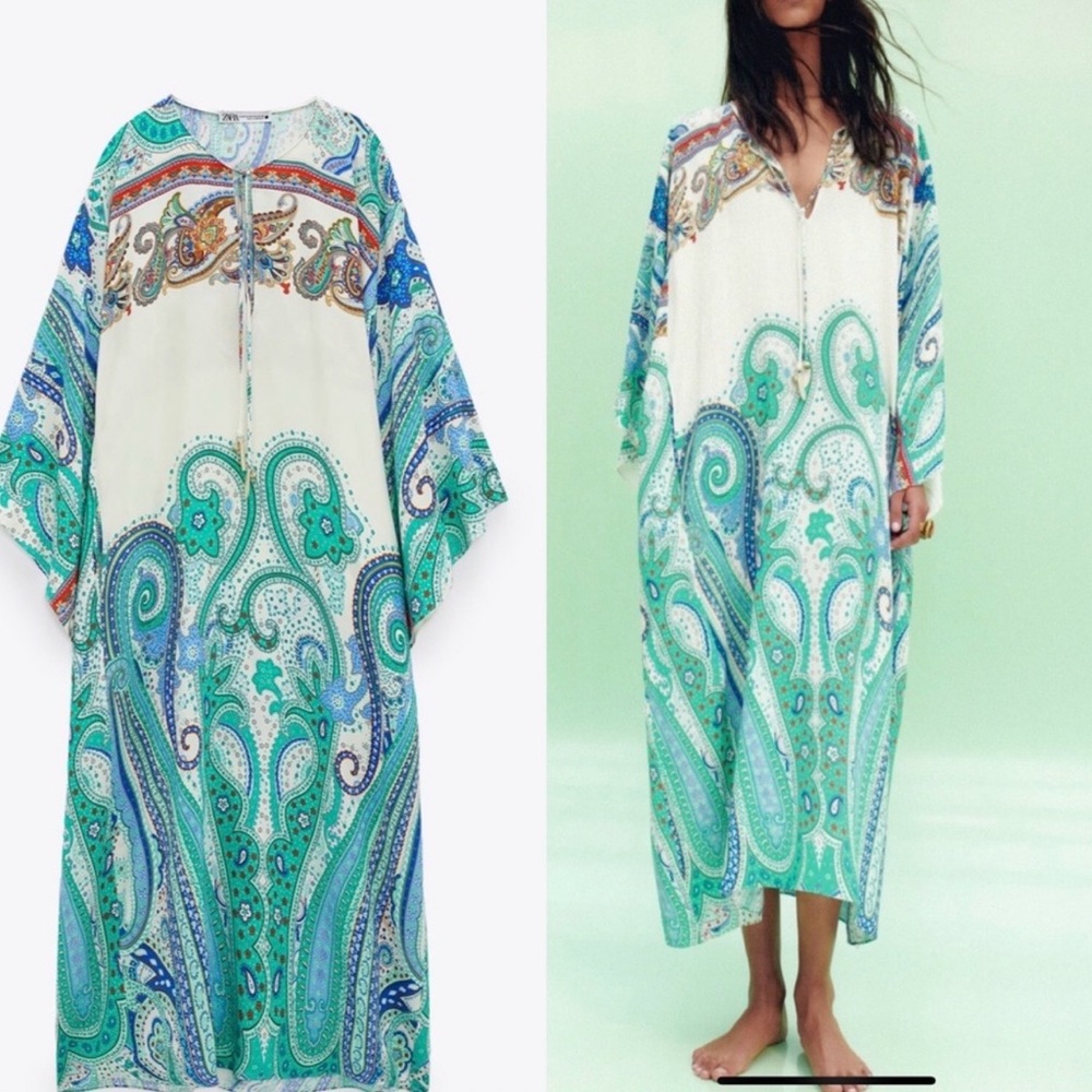 New Zara Tunic Kaftan Dress Extra Small - Small XS-S  2816/08